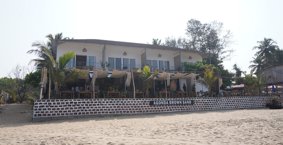 Beachfront restaurant at Agonda Beach, Goa