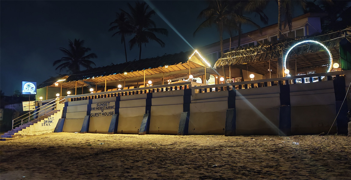 Beachfront guesthouse at Anjuna Beach Goa