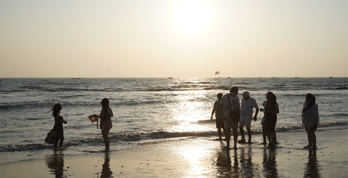 Sunset view at Anjuna Beach Goa
