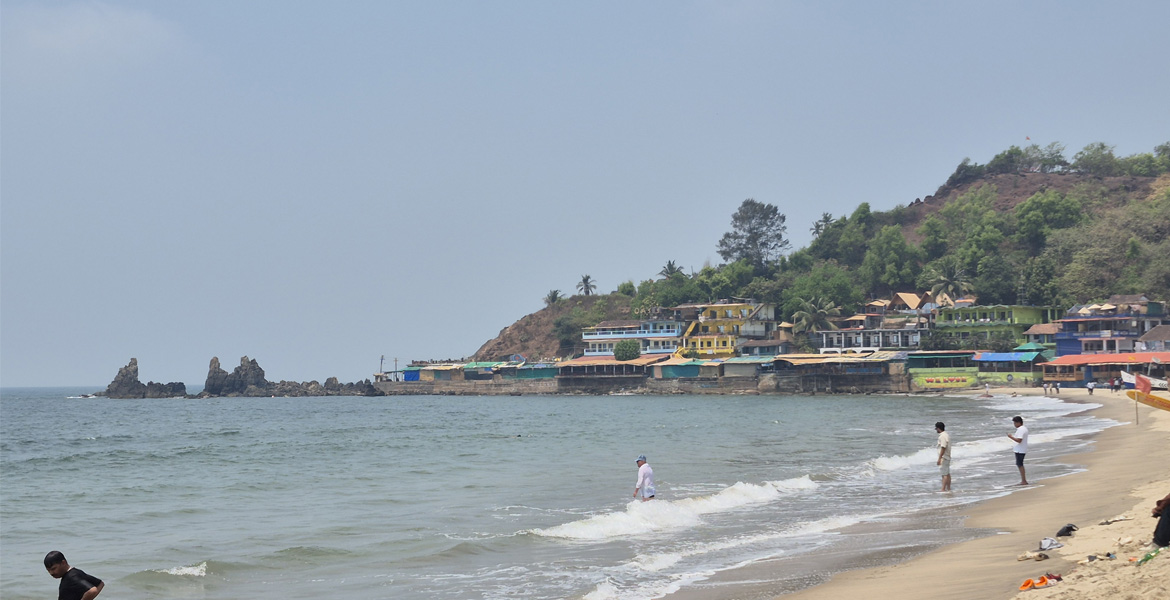 Coastal view of Arambol Beach Goa