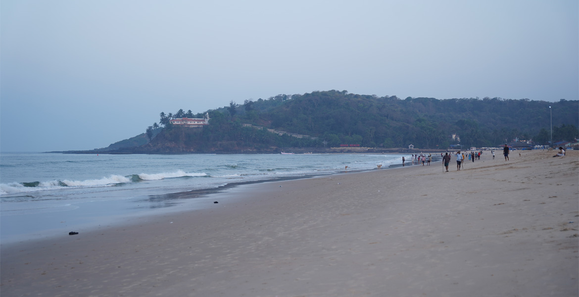 Coastal view of Baga Beach Goa