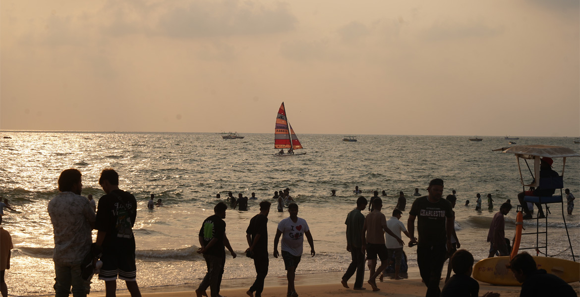Sunset water sports at Baga Beach Goa