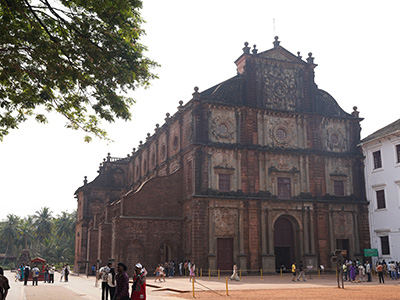 Front view of Basilica of Bom Jesus Goa