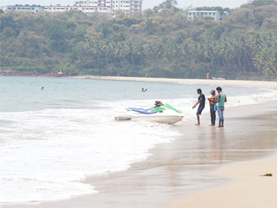 Jet ski at Bogmalo Beach Goa