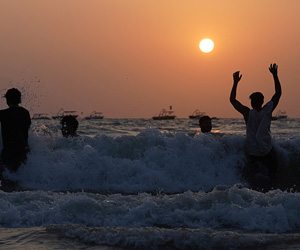 calangute beach sunset