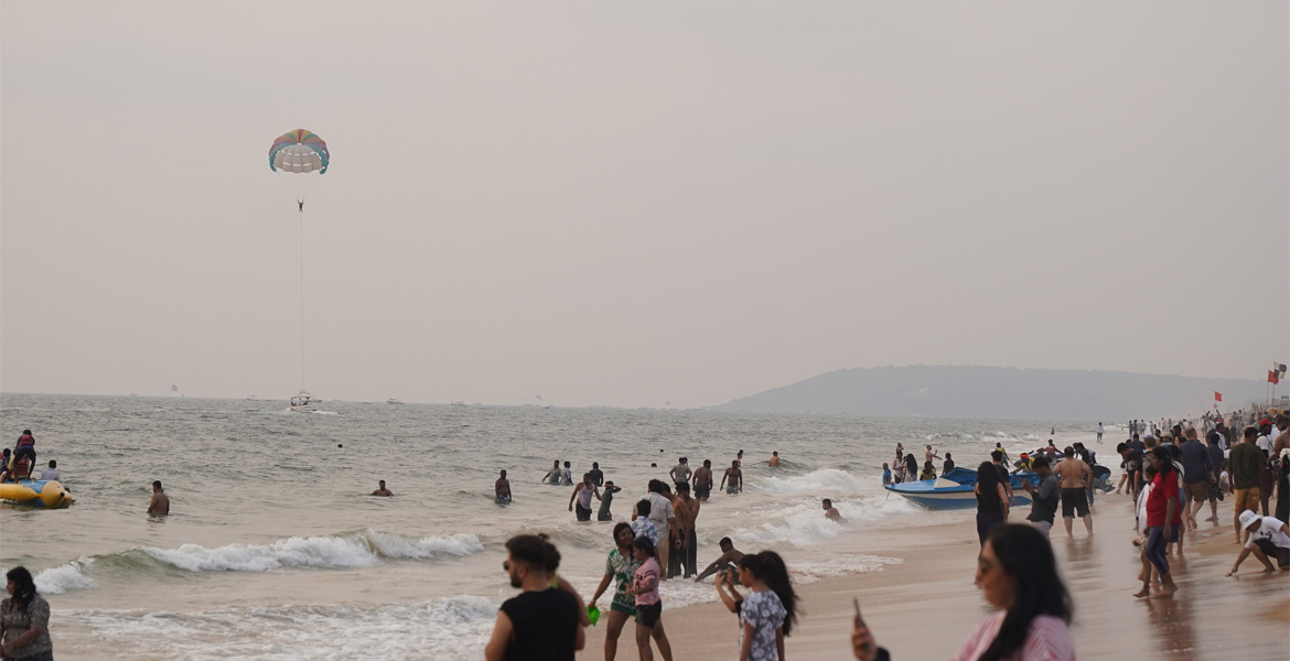 Parasailing at Candolim Beach Goa