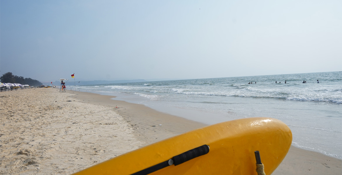 Lifeguard rescue board at Cavelossim Beach