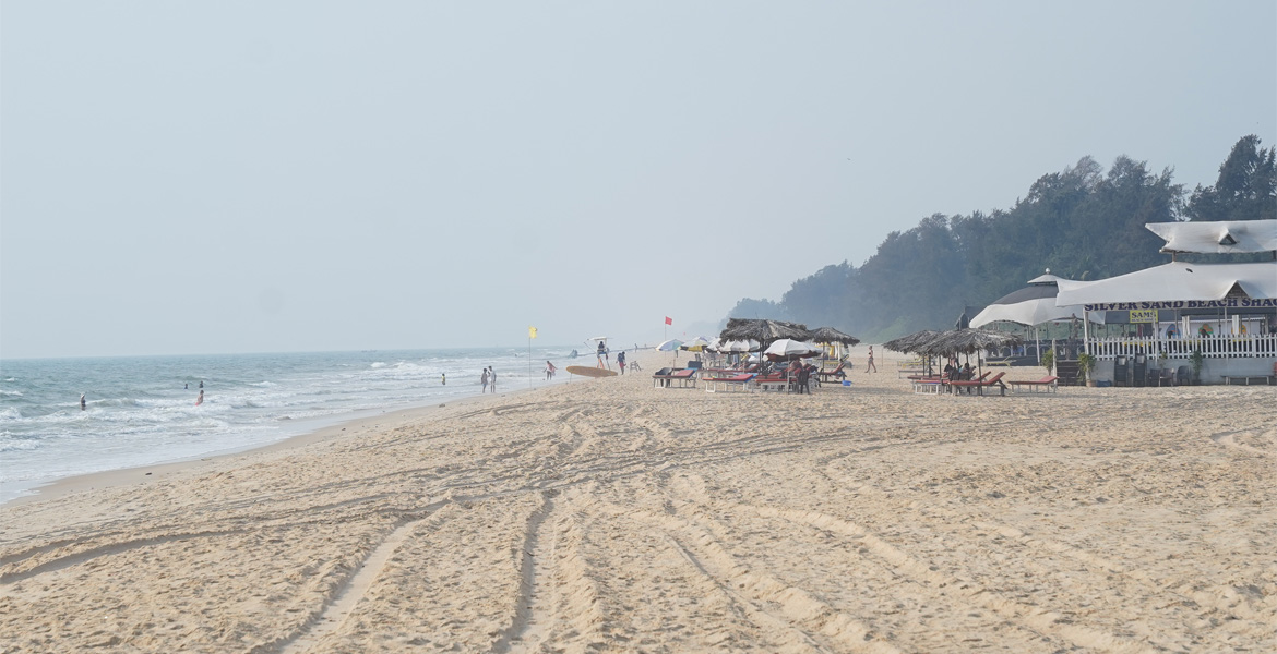Beach shacks at Cavelossim Beach Goa