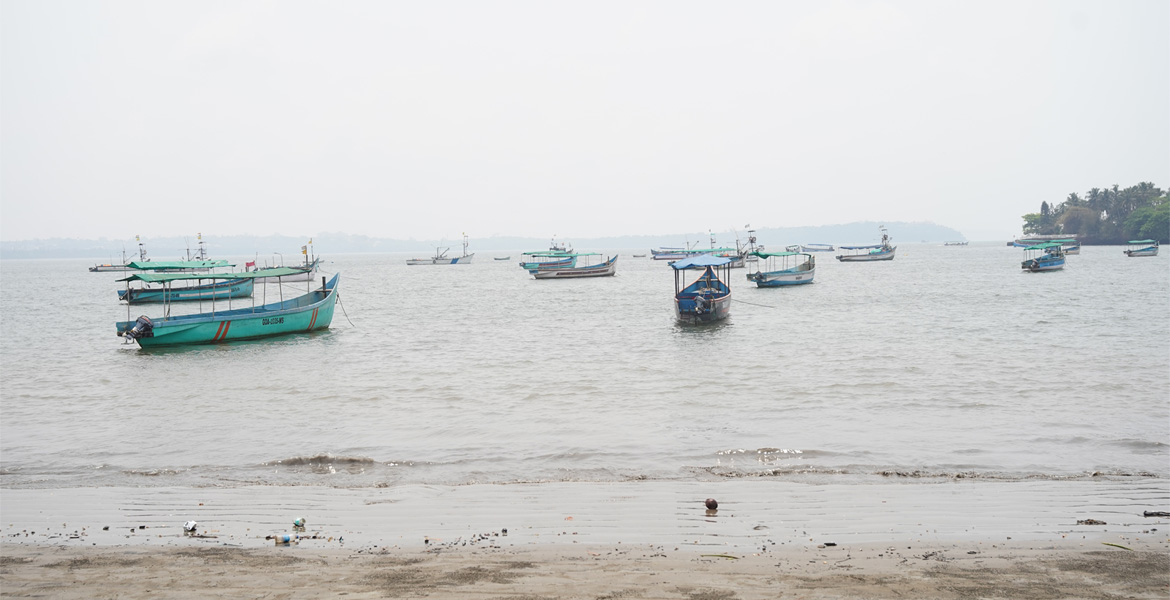 Fishing boats at Coco Beach Goa