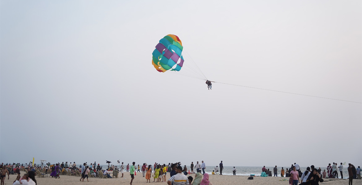 Parasailing at Colva Beach Goa