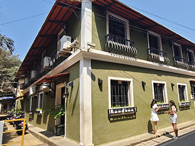 Colorful heritage house in Fontainhas, Goa