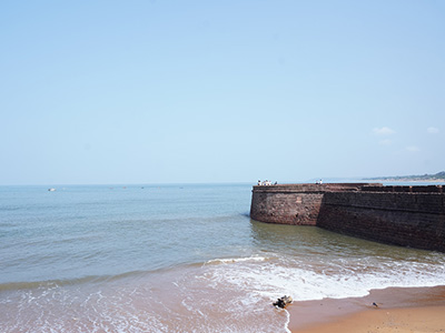 Sea view beside Fort Aguada in Goa