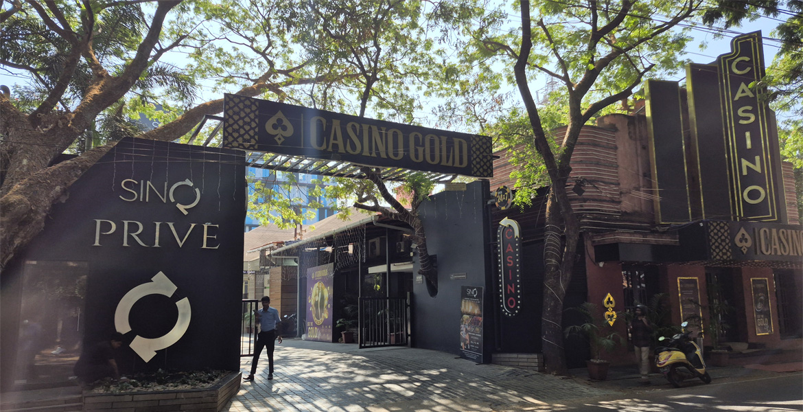 Casino Gold entrance in Goa with casino signage