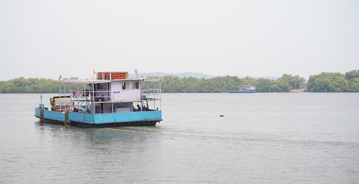 Ferry boat crossing Goa waters