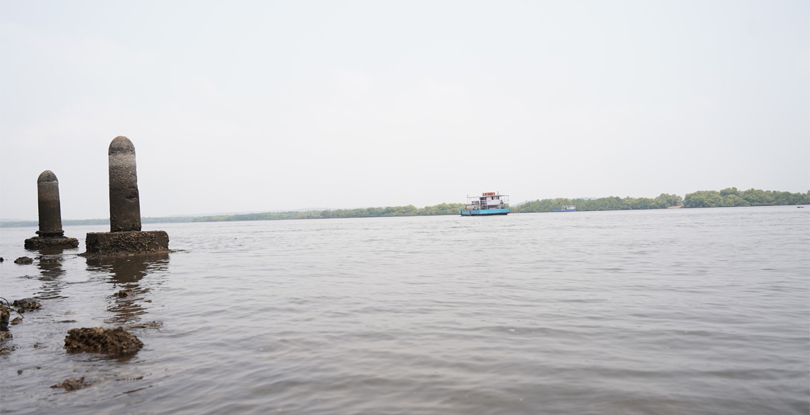 Ferry boat across Goa river
