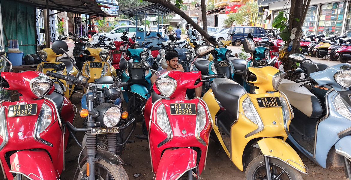 Scooter rental bikes in Goa