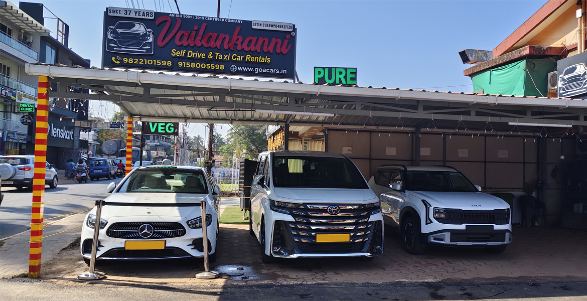 Self-drive car rental office in Goa