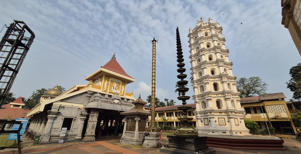 Front view of Mahalasa Narayani Temple Goa