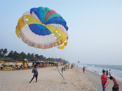 Parasailing at Majorda Beach Goa