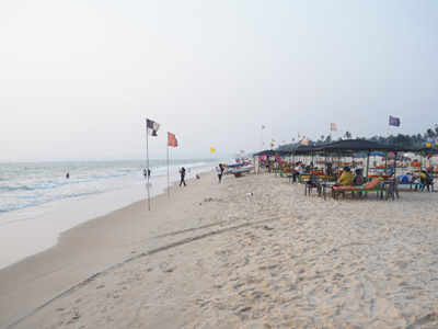 Beach shack at Majorda Beach Goa