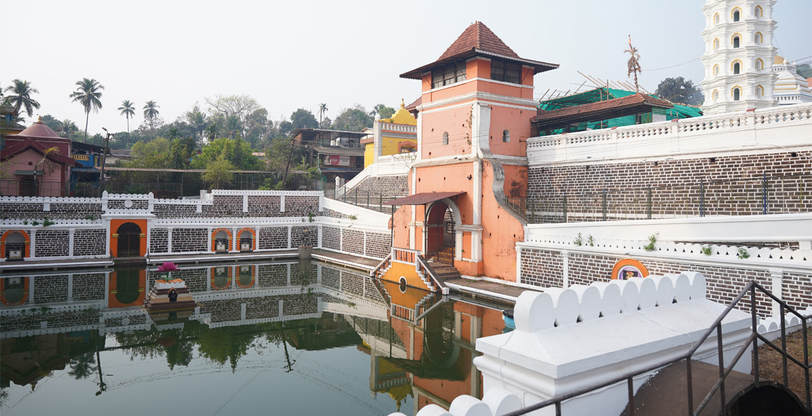 Sacred water tank at Mangueshi Temple Goa