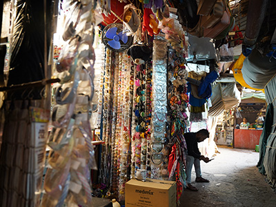 Shopping stalls at Margao Market Goa