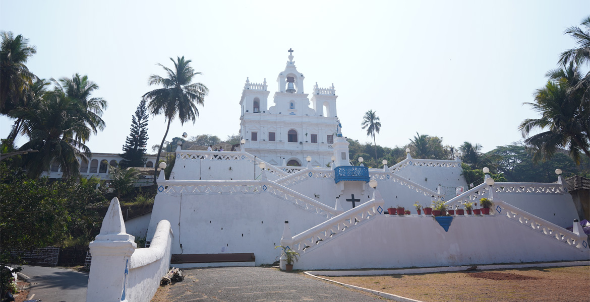 Wide view of Our Lady of the Immaculate Conception Churc