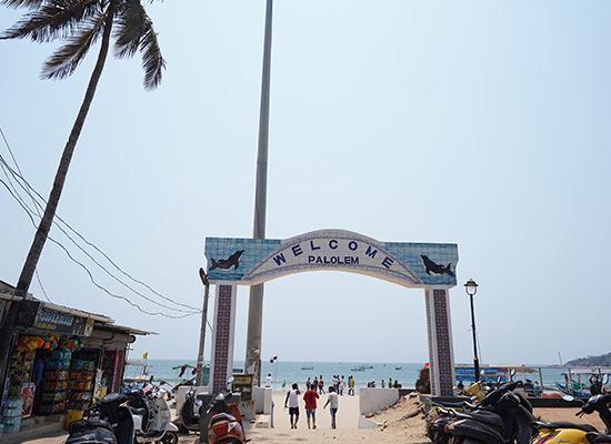 Welcome entrance to Palolem Beach, Goa