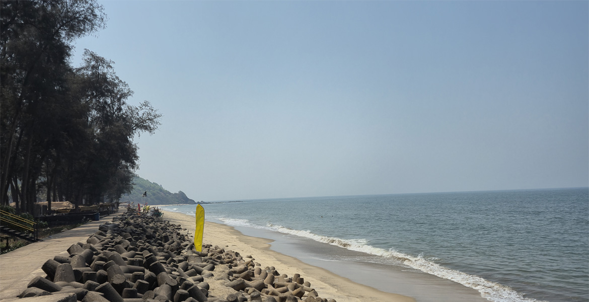 Coastal view of Querim Beach Goa