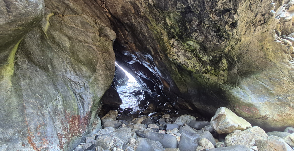 Natural sea cave at Querim Beach Goa