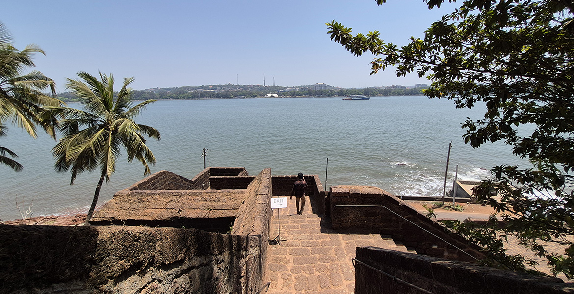 River view from Reis Magos Fort in Goa