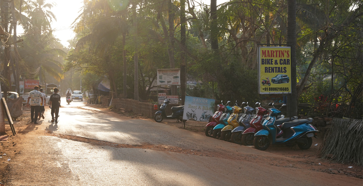 Scooters available for rent in Goa