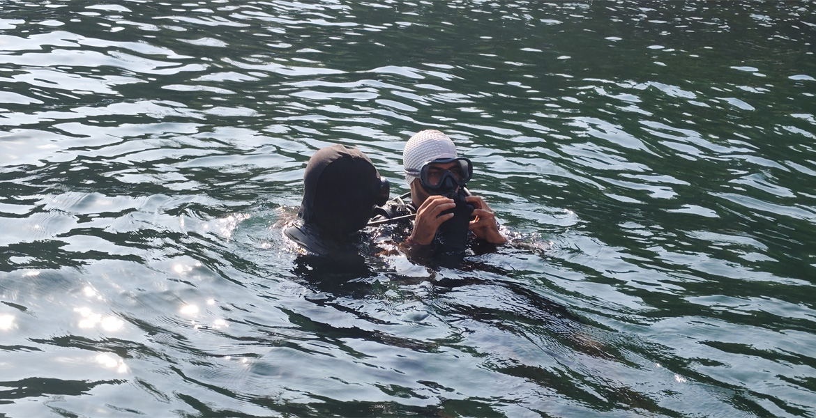 Scuba mask training in Goa