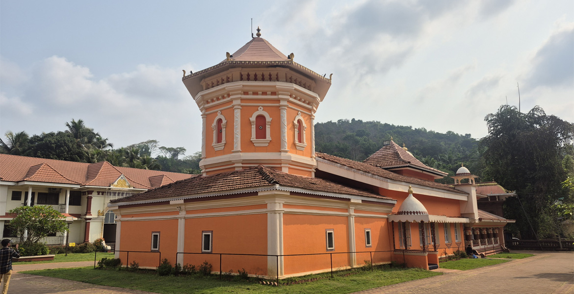 Back view of Shantadurga Temple Goa