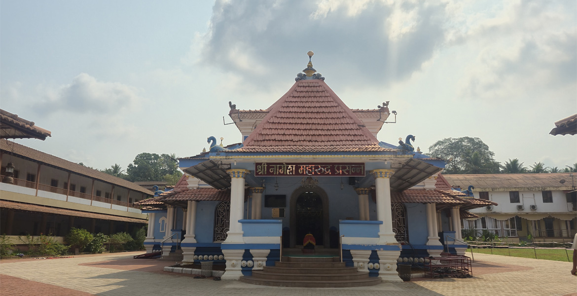 Main entrance of Shri Nageshi Temple, Goa