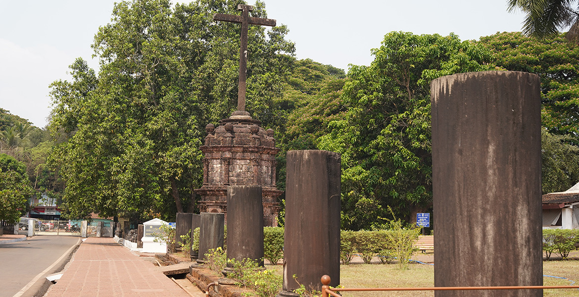 Historic monument near St. Francis of Assisi Church in Old Goa