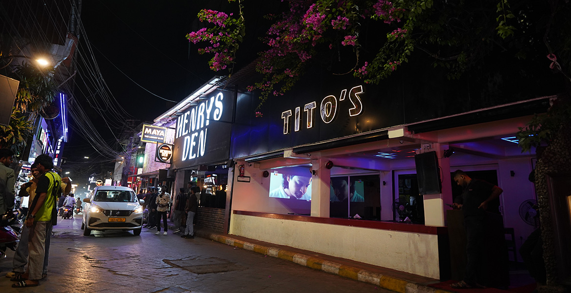 titos lane goa nightlife street