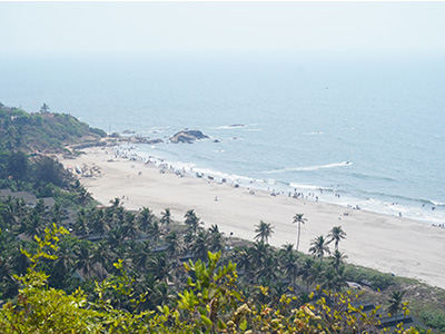 Panoramic view of Vagator Beach Goa