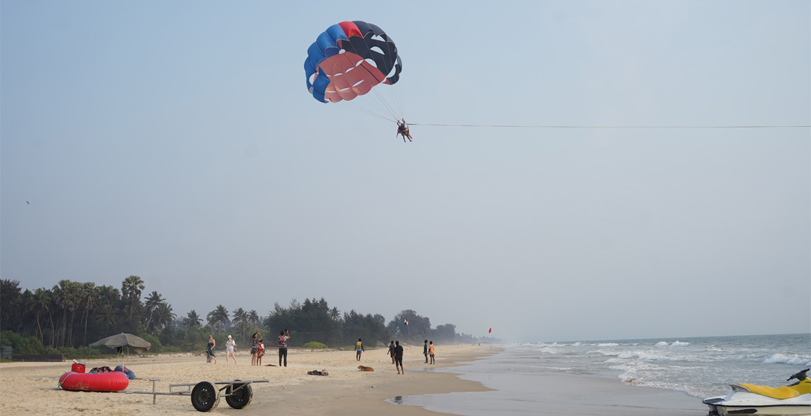 Parasailing at Varca Beach Goa