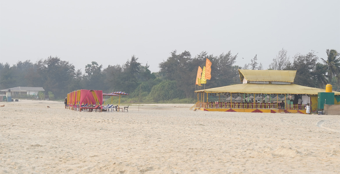 Beach restaurant at Varca Beach Goa
