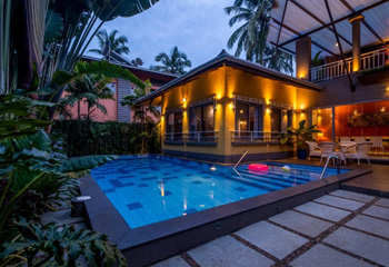 Private pool at Luxury Villas Diva in Goa