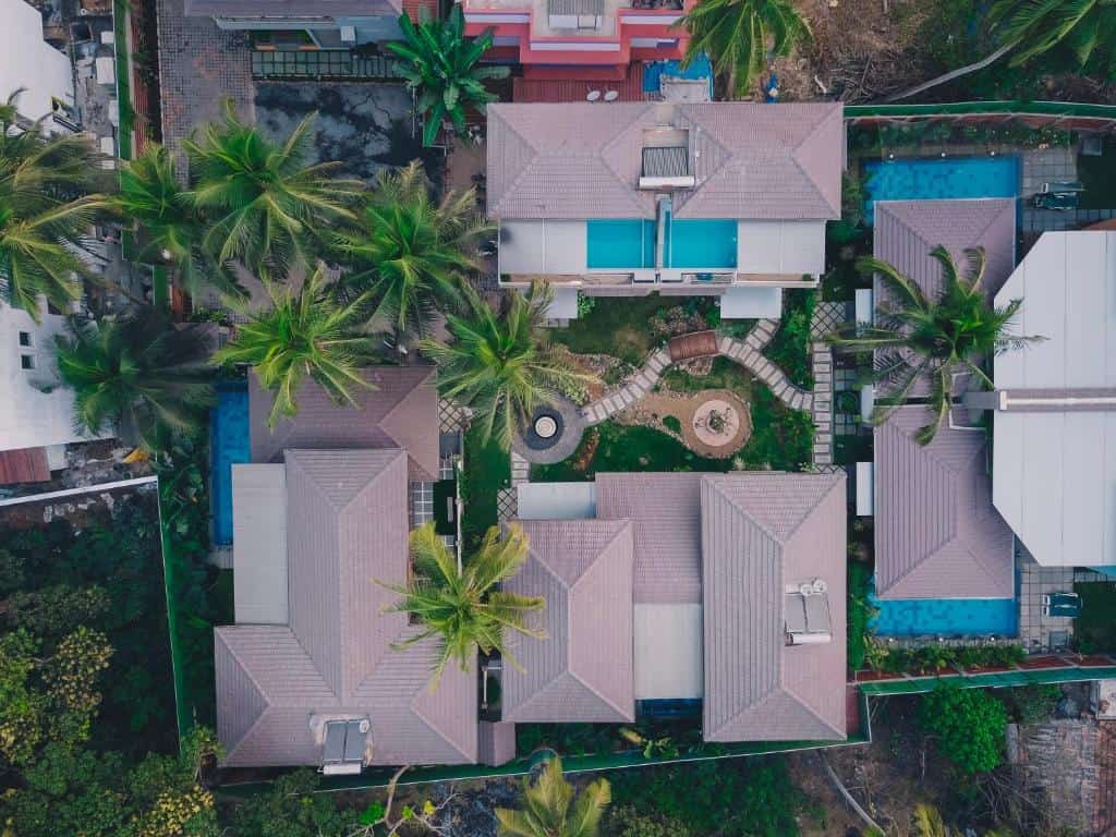 Top Exterior view of the Luxury villa in Calangute, Goa