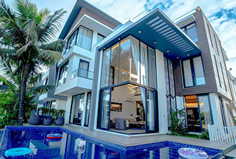 Modern wedding villa with private swimming pool
